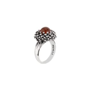 Anello "Luna" Corniola