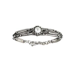 Bracciale rigido "Luna" con Perla