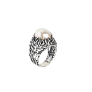 Anello "Corallo" con Perla