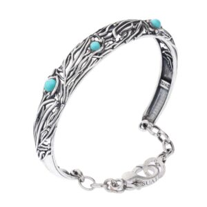 Bracciale "Corallo" con gemme pasta di turchese