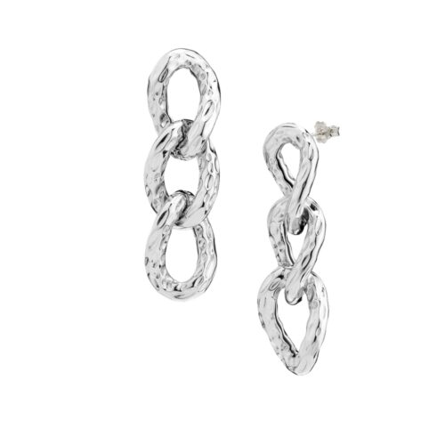 Orecchini maglia Grumetta battuta girata