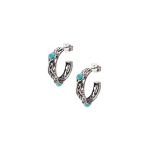Orecchini "Corallo" con gemme pasta di turchese