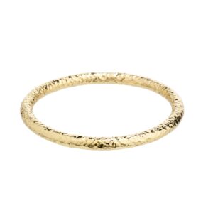 Bracciale Rigido Canna Battuta Ø 6 mm dorato