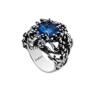 Anello "Mare" Gemma Acquamarina Idrotermale