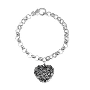 Bracciale rolò con Cuore Traforato