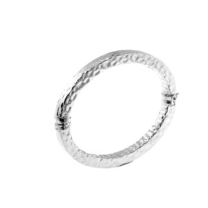 Bracciale ovale "Tube" canna quadra 6x6 martellata