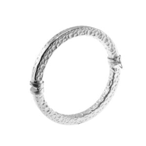 Bracciale cerchio "Tube" canna quadra 6x6 martellata