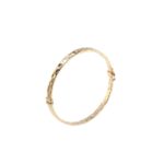 Bracciale ovale "Tube" canna 4x2 martellata - immagine 2