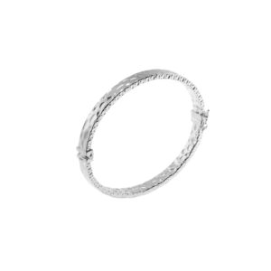 Bracciale ovale "Tube" canna 6x3 martellata