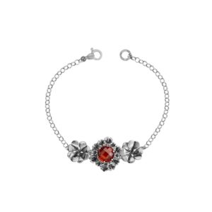 Bracciale "Quadrifoglio" con gemma