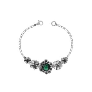 Bracciale "Quadrifoglio" con gemma