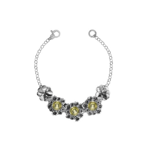 Bracciale "Quadrifoglio" con gemma