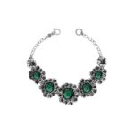 Bracciale "Quadrifoglio" con gemma