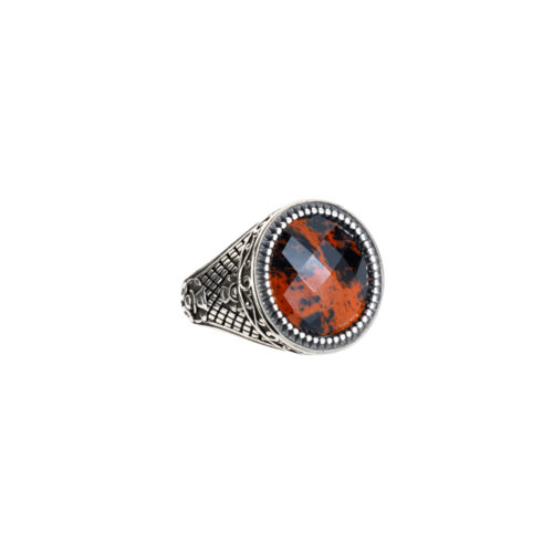 Anello Uomo Ossidiana Brown