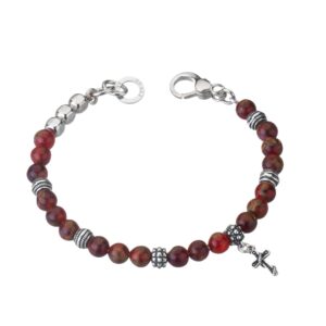 Bracciale Agata Rosso e Bronzo
