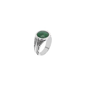 Anello Uomo con Malachite