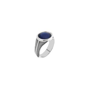 Anello Uomo Ovale con Sodalite