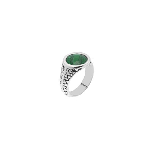 Anello Uomo con Malachite