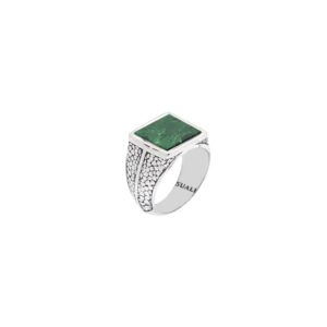 Anello Uomo con Malachite