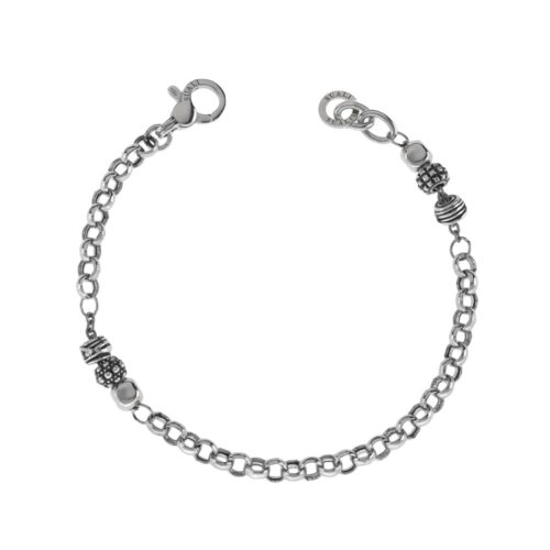 Bracciale catena con riporti in fusione