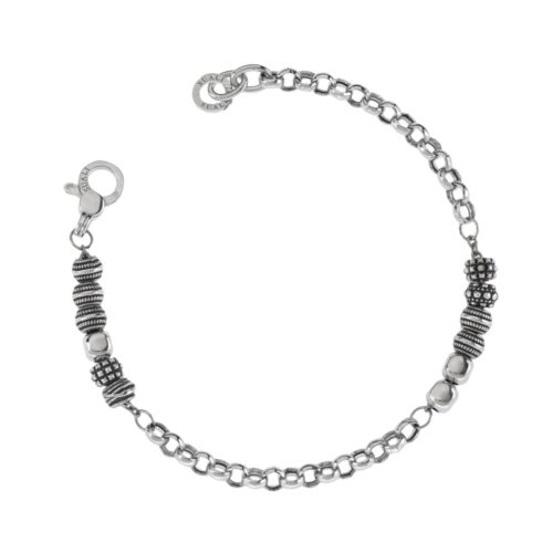Bracciale catena con elementi in fusione