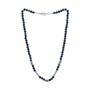 Collana pietre dure Sodalite con elementi in fusione