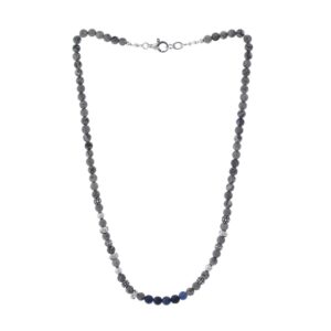 Collana pietre dure Diaspro e Sodalite con elementi in fusione