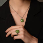 Collana "Alchimia" Crystal Light Green - immagine 2